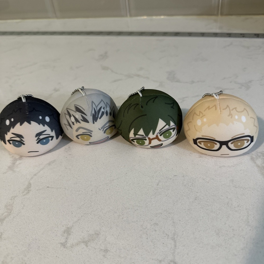 IDOLiSH7 Omanjuu Nigi Nigi Mascot 2 Squishy Keychains Ensky Yamato Nikaido Set 4